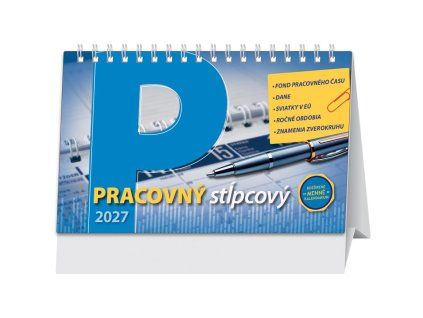 Stolový kalendár stĺpcový 23 x 14 cm - Pracovný 2027
