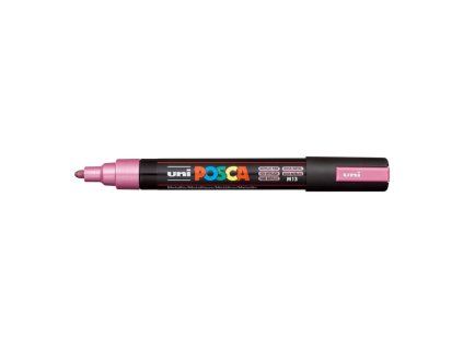 Popisovač uni POSCA PC-5M metalicky ružový