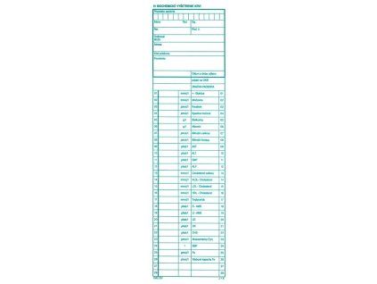 Biochemické vyšetrenie krvi 100 listov