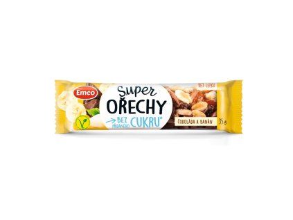 Tyčinka Super orechy čokoláda a banán VEGAN 35g