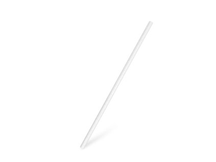 Slamky papierové rovné, biele 20 cm, Ø 6 mm (100 ks)