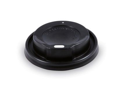 Viečko vypuklé čierne pre pohár Ø 80 mm (100 ks)
