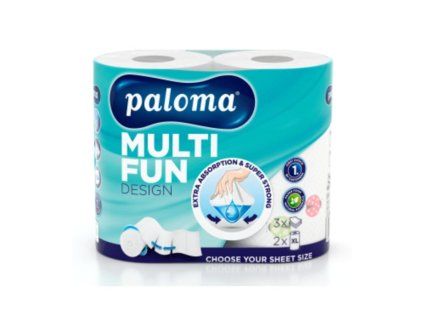 Kuchynské utierky 3-vrstvové Paloma Multi Fun XL bal. 2 ks