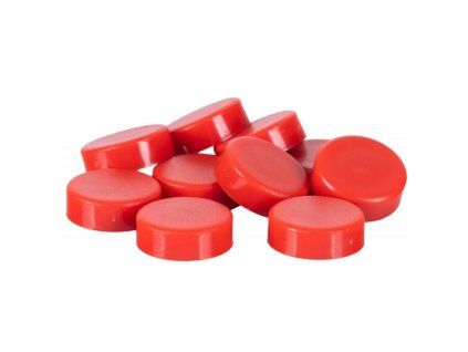 Magnety Q-CONNECT okrúhle, 20 mm, 10 ks, červene