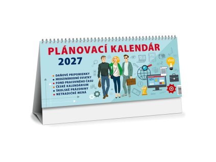 Stolový kalendár stĺpcový 30 x 14 cm - Plánovací MAXI 2027