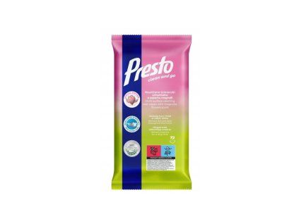 Vlhčené utierky PRESTO univerzálne Magnólia72 ks
