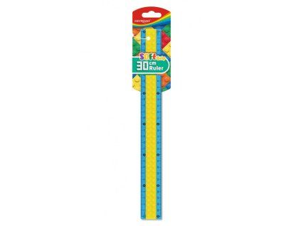 Pravítko KEYROAD 30 cm, ohybné, dizajn LEGO, mix farieb
