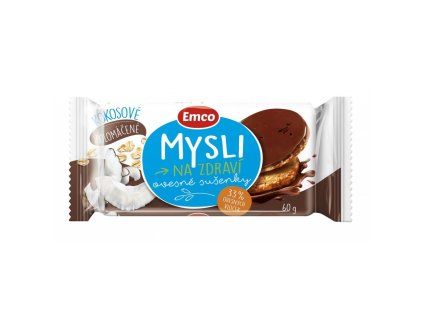 Ovsené polomáčané sušienky Emco, kokosové, 60 g