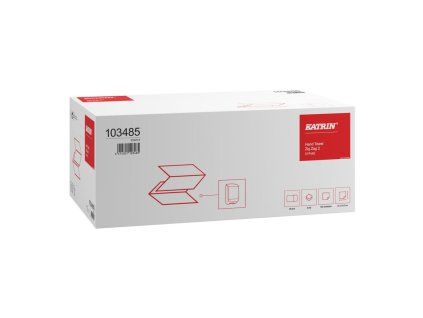 Papierové utierky skladané ZZ 2-vrstvové KATRIN 100% celulóza biele 23x23cm (20 bal.)