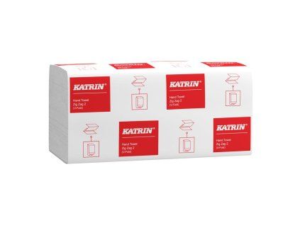 Papierové utierky skladané ZZ 2-vrstvové KATRIN 100% celulóza Handy pack biele 23x23cm (20 bal.)