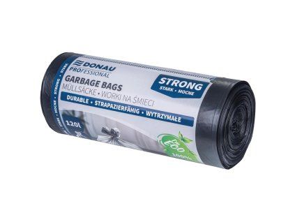 Vrecia DONAU PROFESSIONAL, silné, 120 ℓ, 25 mic, 25 ks, čierne
