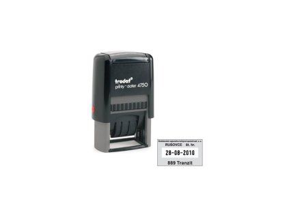 Pečiatka Trodat Printy dater 4750 41x24mm - odtlačok čierny