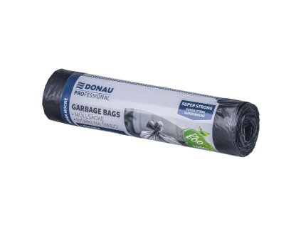 Vrecia zaťahovacie DONAU PROFESSIONAL, extra silné, 60 ℓ, 31mic,10 ks, čierne