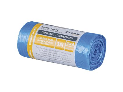 Vrecia DONAU-HOME, univerzálne, 35 ℓ, 8,5 mic, 50 ks, modré