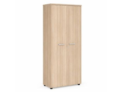 Šatníková skriňa s policami a výsuvnou tyčou BASIC, 80x40x182cm, agát svetlý