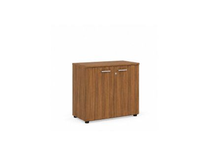 Policová skriňa BASIC, so zámkom, 80x40x76,5cm, orech Dijon