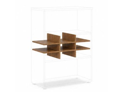 Priehradka do niky BASIC, otvorená, 76,7x37,8x32,9cm, orech Dijon