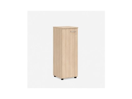 Policová skriňa BASIC, ľavé dvere so zámkom, 40x40x111,7cm, agát svetlý