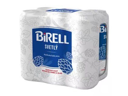 Pivo Birell nealko svetlé 6 x 0,5 ℓ plechovka