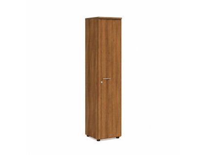 Policová skriňa BASIC, pravé dvere so zámkom, 40x40x182,1cm, orech Dijon