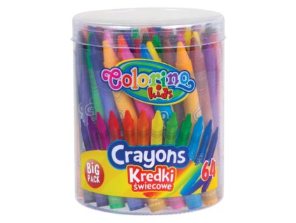 Voskovky okrúhle Colorino Big Pack, mix farieb 64ks
