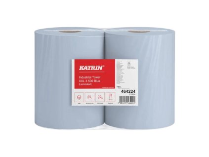 Papierová rolka Katrin Industrial Towel XXL 500 3-vrstvová modrá (2ks)