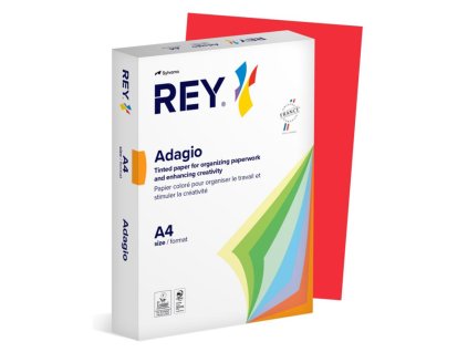Farebný papier REY ADAGIO 22 intenzívny červený 80g