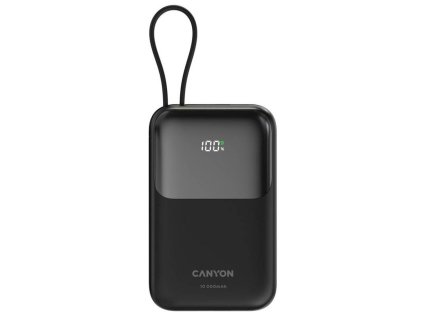 Power banka Canyon OnPower 101, 10 000 mAh, 22,5 W, čierna