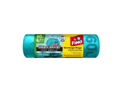 Vrecia zaťahovacie FINO Flex Odor control 60 ℓ, 33 mic., 8 ks