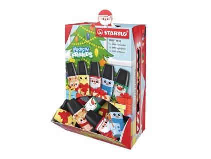 Zvýrazňovač STABILO Boss mini Frosty Friends displej 50 ks