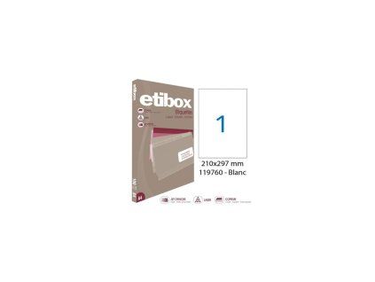 Etikety univerzálne 210x297mm Etibox A4 100 hárkov
