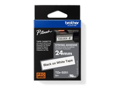 Samolepiaca páska Brother TZe-S251 24 mm biela/čierna