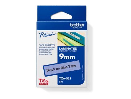 Samolepiaca páska Brother TZe-521 9 mm modrá/čierna