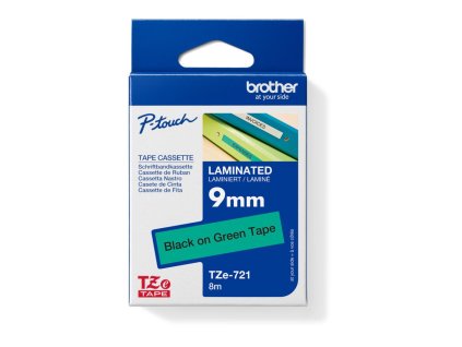 Samolepiaca páska Brother TZe-721 9 mm zelená/čierna