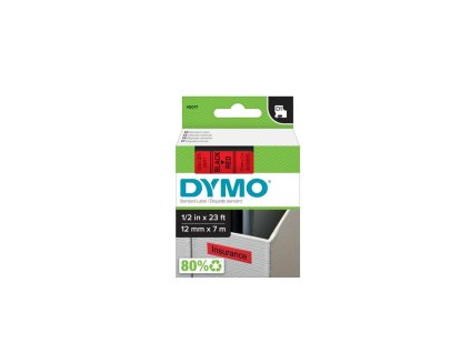Samolepiaca páska Dymo D1 12 mm červená/čierna