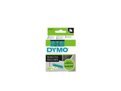 Samolepiaca páska Dymo D1 12 mm zelená/čierna