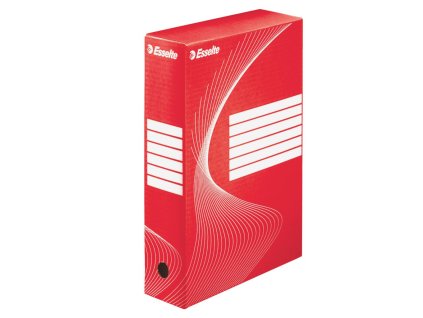 Archívny box Esselte 80mm červený/biely