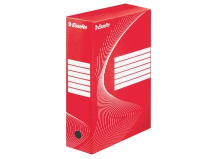 Archívny box Esselte 100mm červený/biely