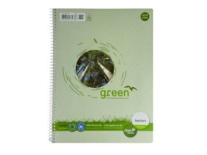 Blok College Format Werk Ursus Green A4 80 listov štvorčekový 60g recyklovaný