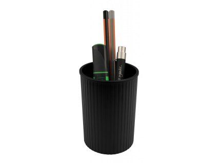 Pohárik na perá Helit Linear čierny
