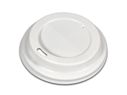 Plastové viečko biele 80 mm ’Coffee to go’ 100ks