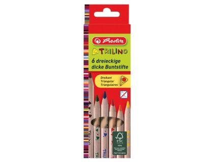 Farbičky Herlitz Trilino trojhranné 6 farieb