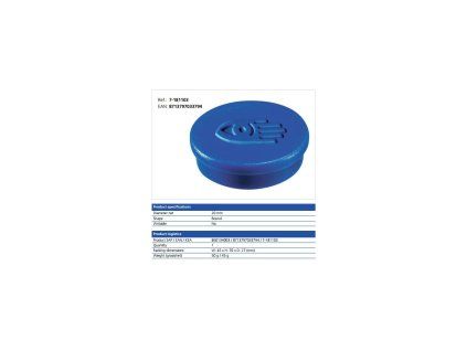 Magnet 20 mm modrý 10 ks