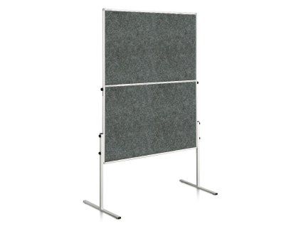 Moderačná tabuľa plstená 150x120 cm ECONOMY sivá