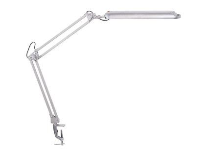 Lampa stolná LED MAUL Atlantic so svorkou strieborná