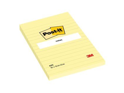 Samolepiaci bloček Post-it 102x152 žltý linajkový