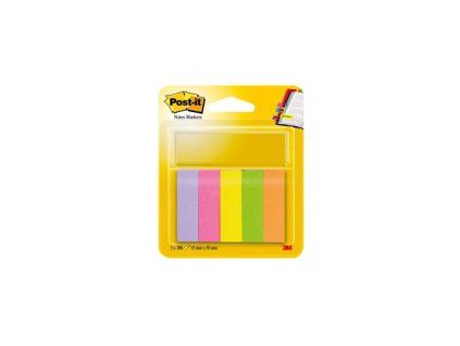 Záložky Post-it papierové, 15 x 50 mm, 100 lístkov, 5 bločkov/balenie