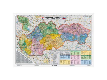 Mapa Slovensko-Kraje a územné obvody
