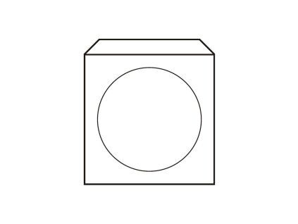 Obálky na CD 125x125 s okienkom 100 ks
