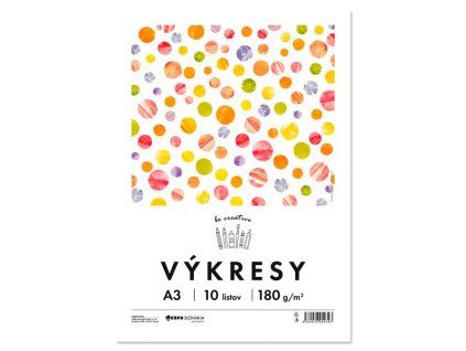 Výkresy 180 g, A3, 10 ks, farba biela